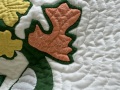 Quilting the flowers.