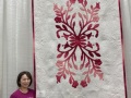 Hibiscus quilted by Tomoko